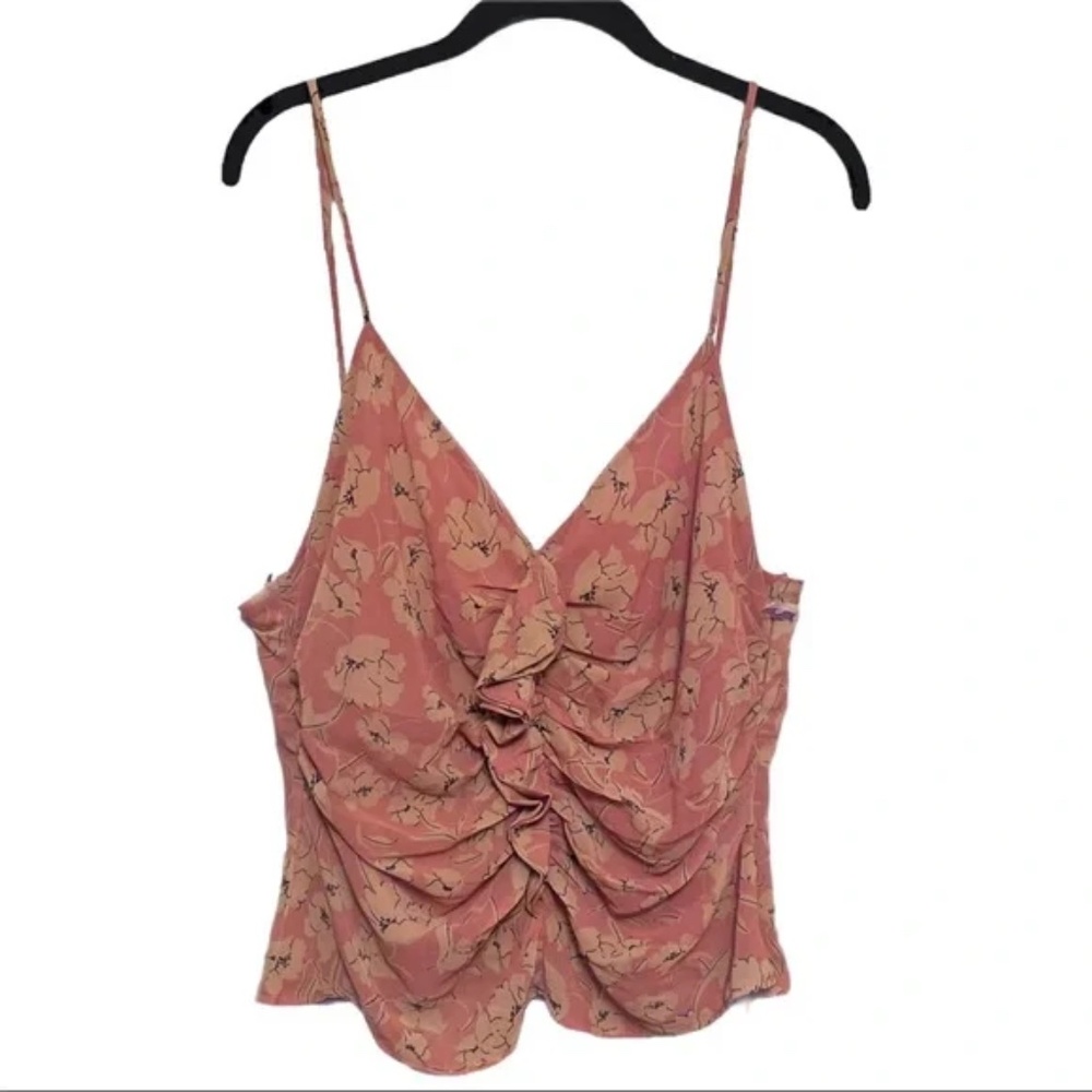 ASTR Floral Shirred Ruffle Cami Top - Picture 5 of 5